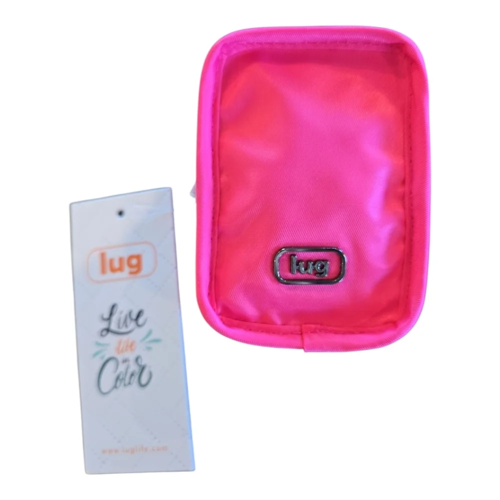Lug NWT Drizzle Mini Zip Storage Pouch in Powerful Pink